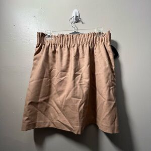 J Crew khaki tan Elastic Waist Mini Skirt